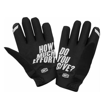 100% MX Gloves Brisker Cold Weather Black Grey