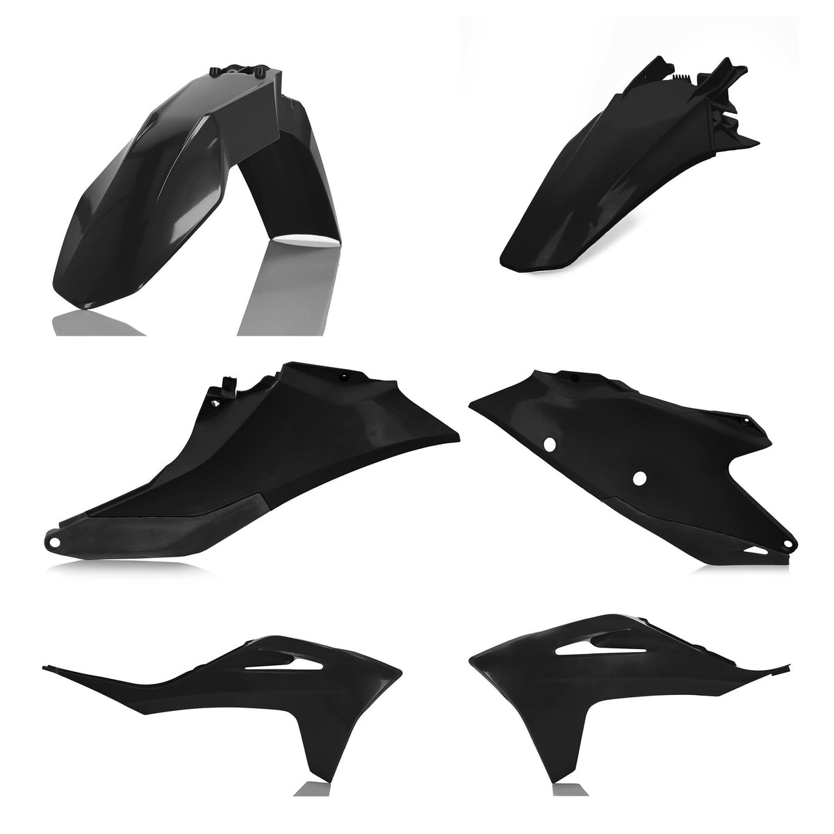 Acerbis Plastic Kit Black For Gas Gas MC 125 2021-2023