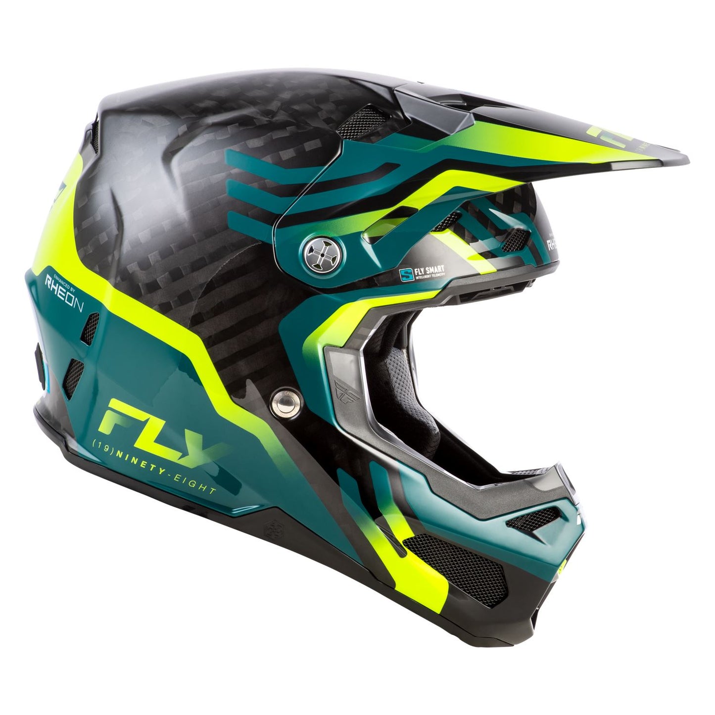 Fly Racing 2026 Motocross Helmet Formula S Byte Carbon Teal Lime