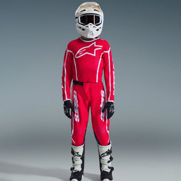 Alpinestars 2026 Youth Fluid Apex Motocross Combo Kit Red White