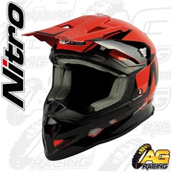 Nitro Helmet MX 700 Holeshot Black Red Adult