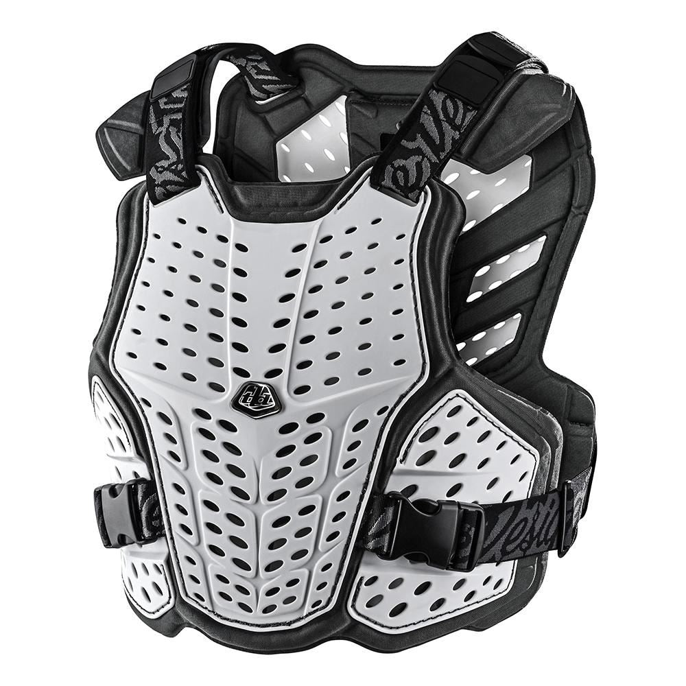 Troy Lee Designs 2025 Youth Rockfight Solid White Chest Protector Youth