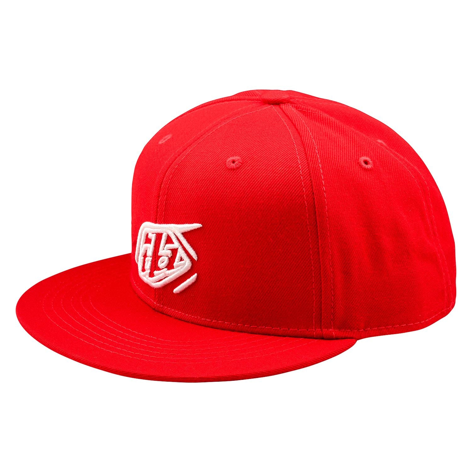 Troy Lee Designs Spring 2025 MX Badge Flat Bill Snapback Cap Team Red
