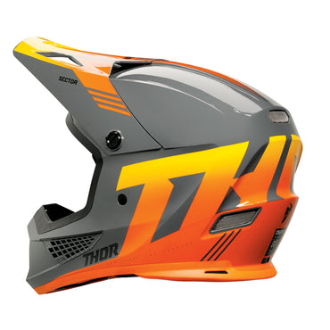 Thor Motocross Helmet Sector 2 Carve Charcoal Orange