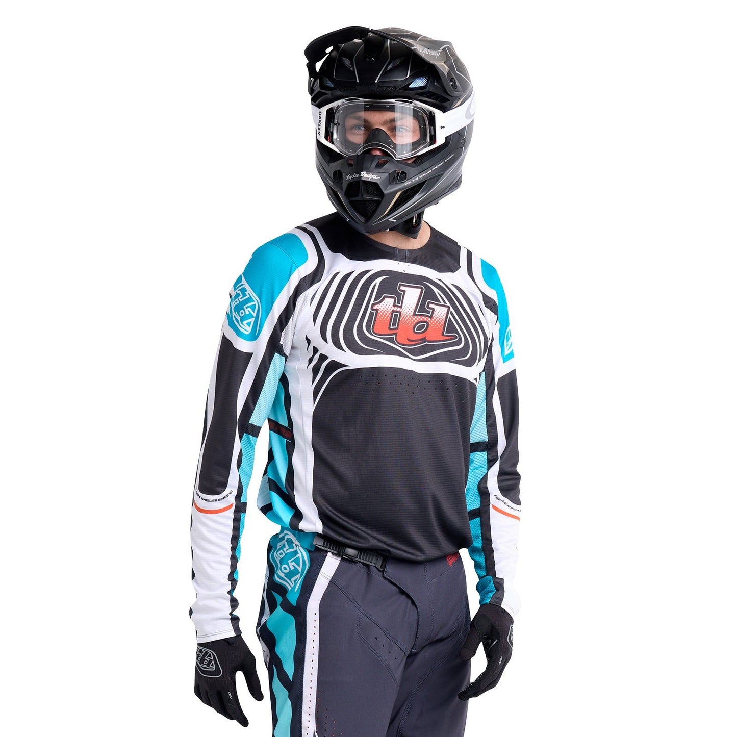 Troy Lee Designs 2025 Motocross SE PRO Wavez Jersey Phantom Turquoise