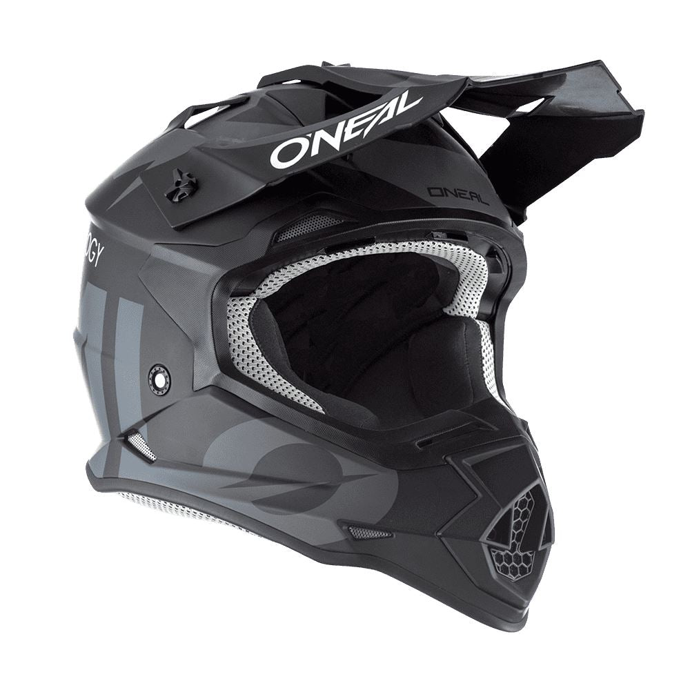 O'Neal 2025 Motocross Helmet 2SRS Slick Black Grey