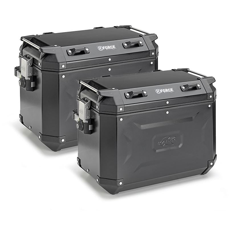 Kappa Bike Luggage K’FORCE Panniers Side Case Set MONOKEY 48 Litre x2 Black