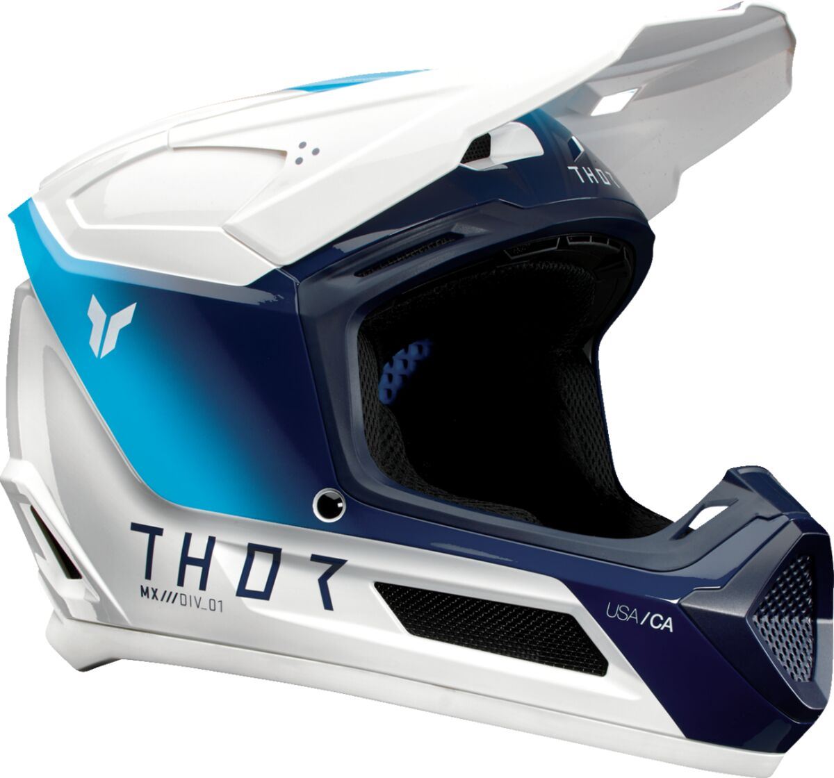 Thor MX Spring 2025 Youth Helmet Fleet Storm White Navy