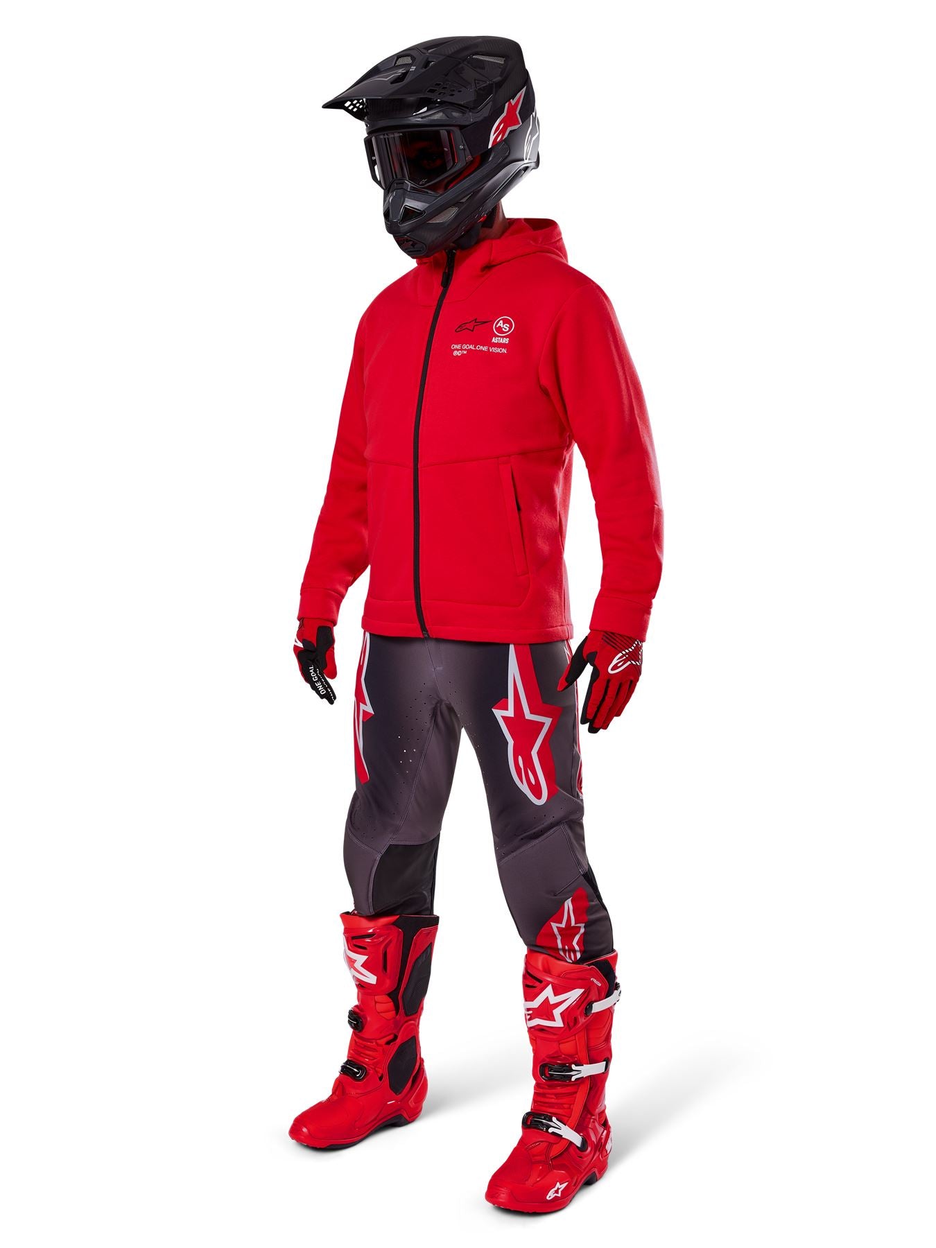 Alpinestars 2026 Racer MX Fleece Ride Hoodie Bright Red