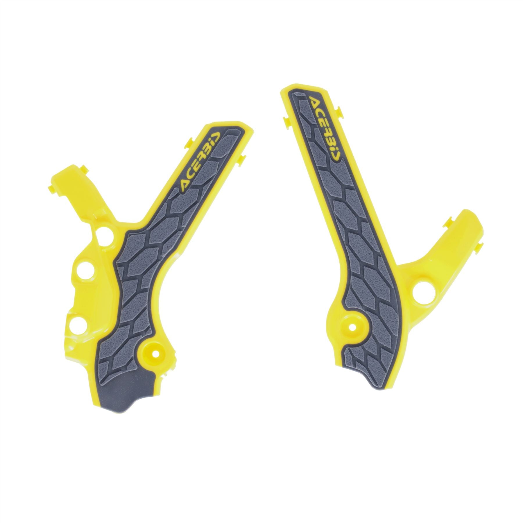 Acerbis X-Grip Frame Protector Guards Grey Yellow For Suzuki DRZ 400E 2000-2023