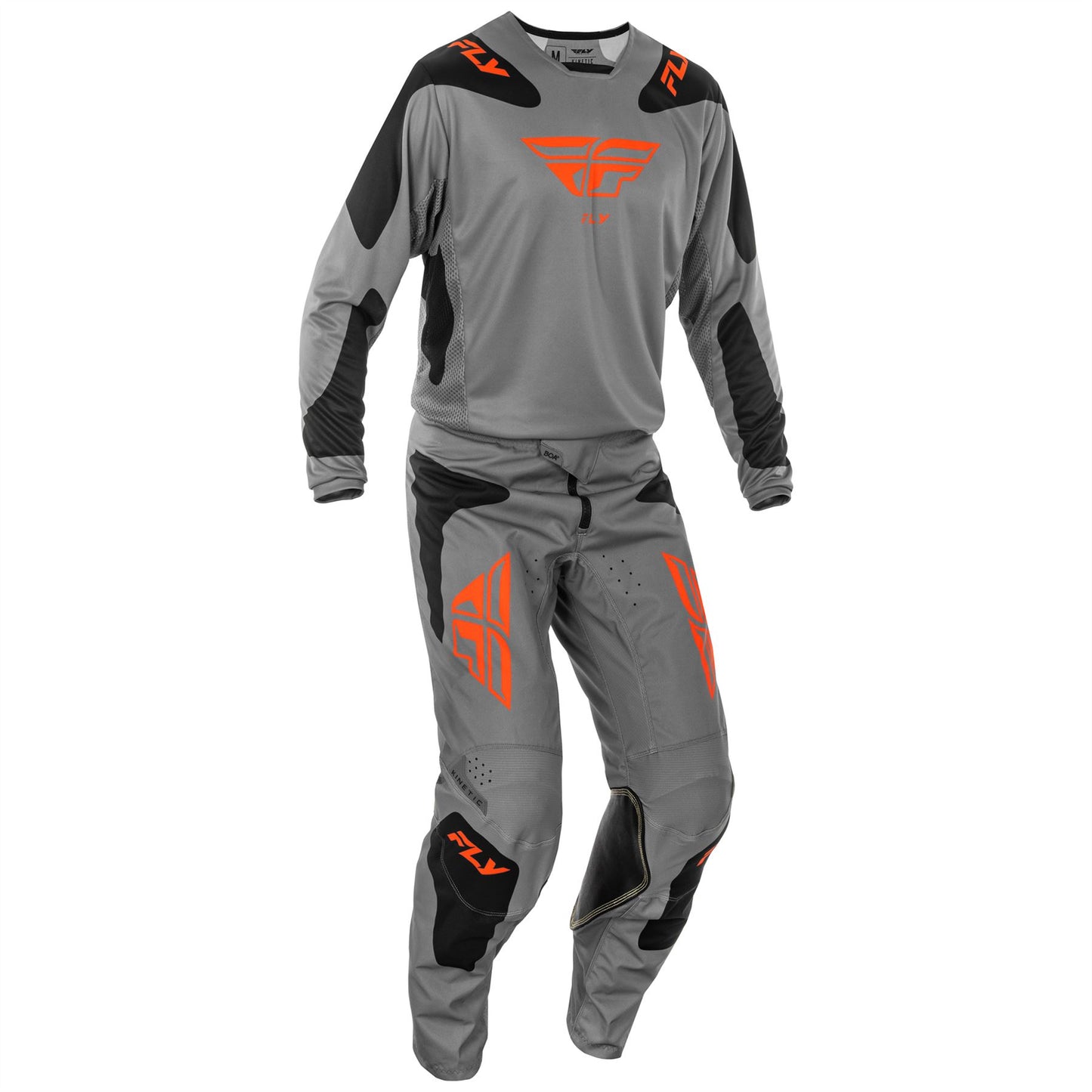 Fly Racing 2025 Kinetic Sym Motocross Pants Grey Orange Black