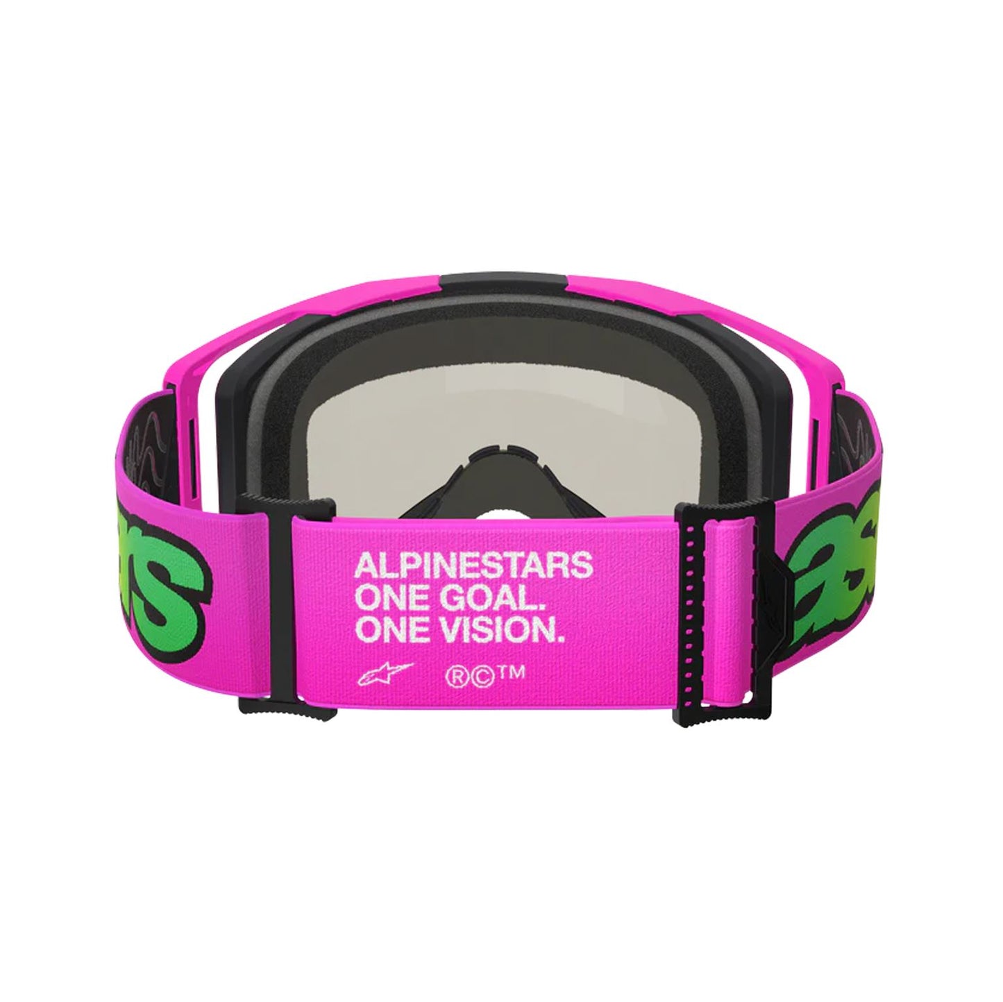 Alpinestars 2026 Vision 8 Vista Motocross Goggles Pink Flo Yellow Flo Mirror Blue One Size