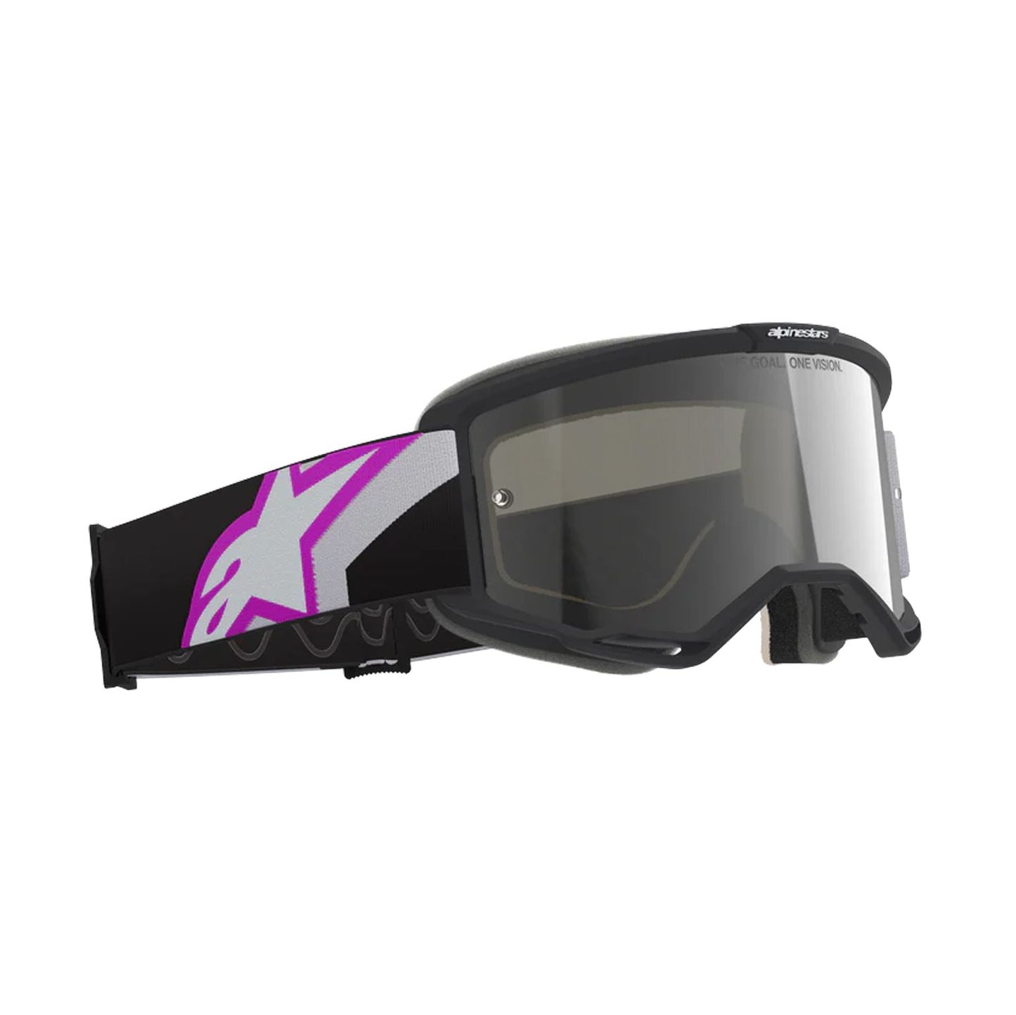 Alpinestars 2026 Vision 5 Corp Motocross Goggles Light Grey Purple Mirror Silver One Size
