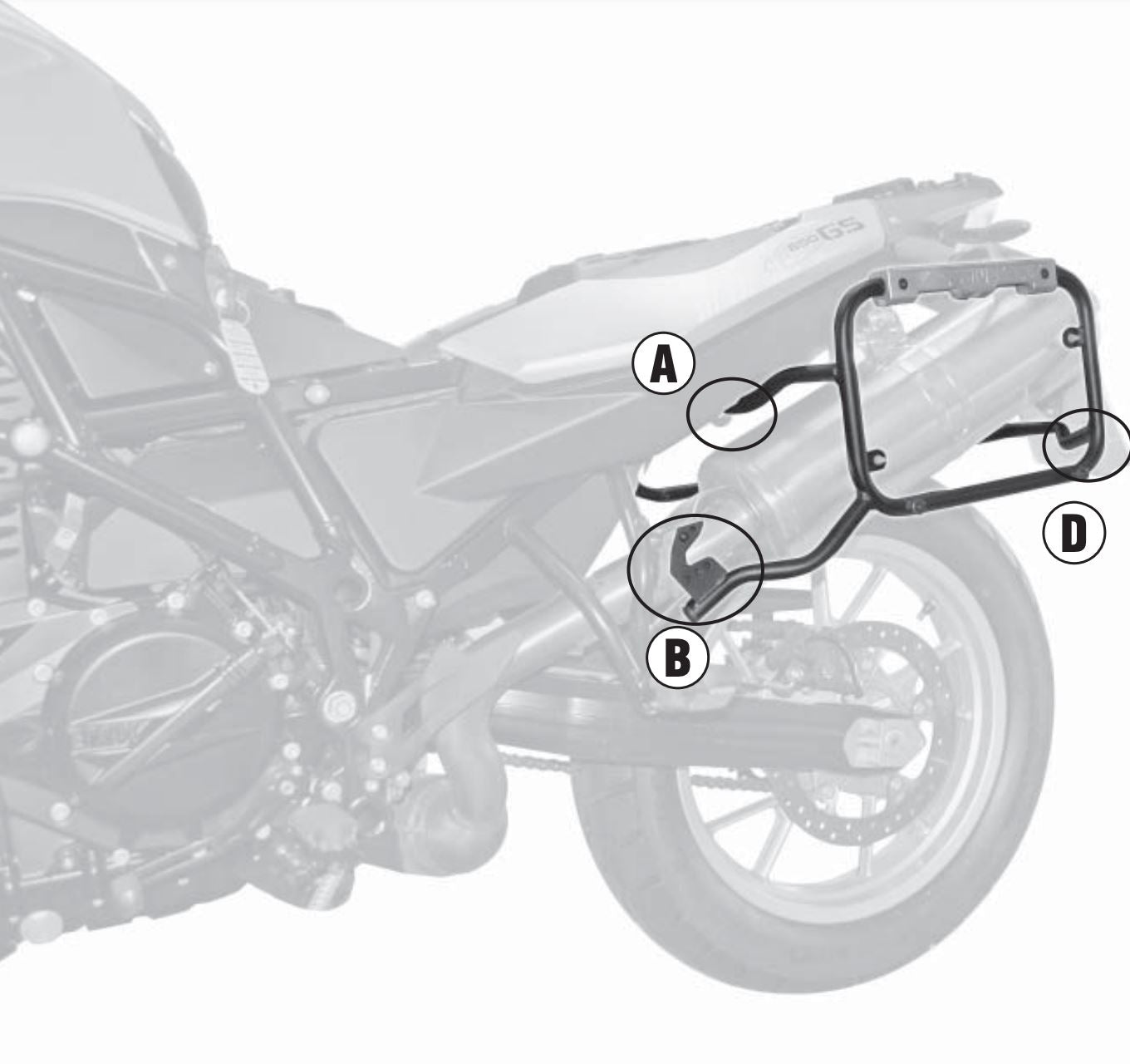Kappa Bike Luggage Cam-Side Pannier Case Holders For BMW F 700 GS 2012-2018