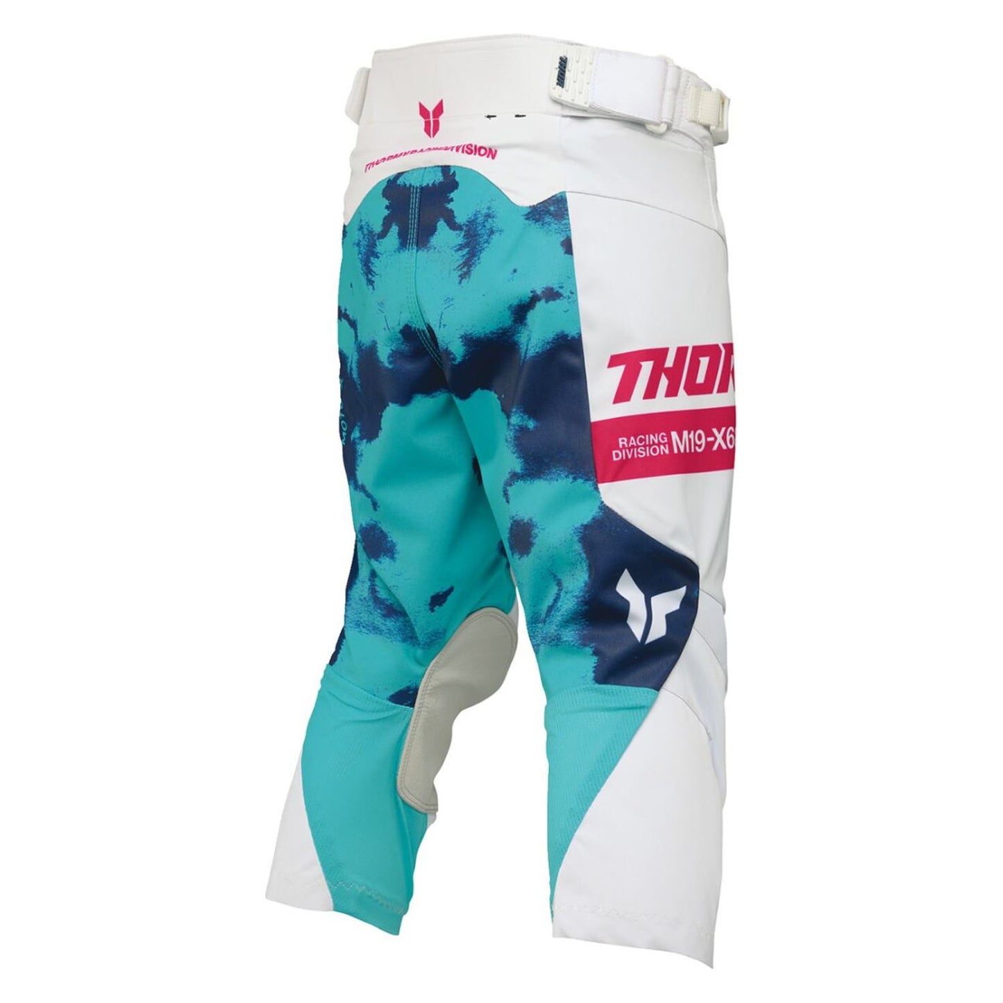 Thor 2026 Youth Launchmode Bleach White Aqua MX Pants