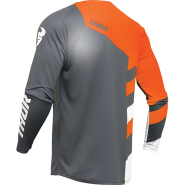 Thor 2025 Youth Sector Checker Charcoal Orange Motocross Jersey