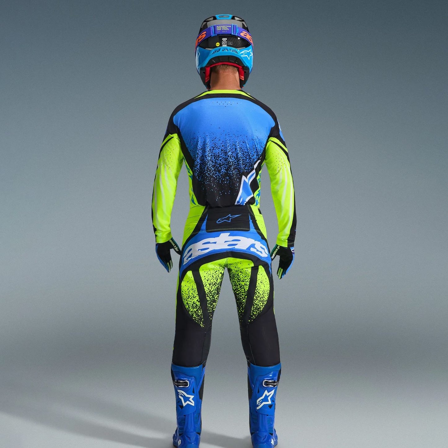 Alpinestars 2026 Techstar Nomur Motocross Combo Kit Dark Navy Yellow Flo Blue