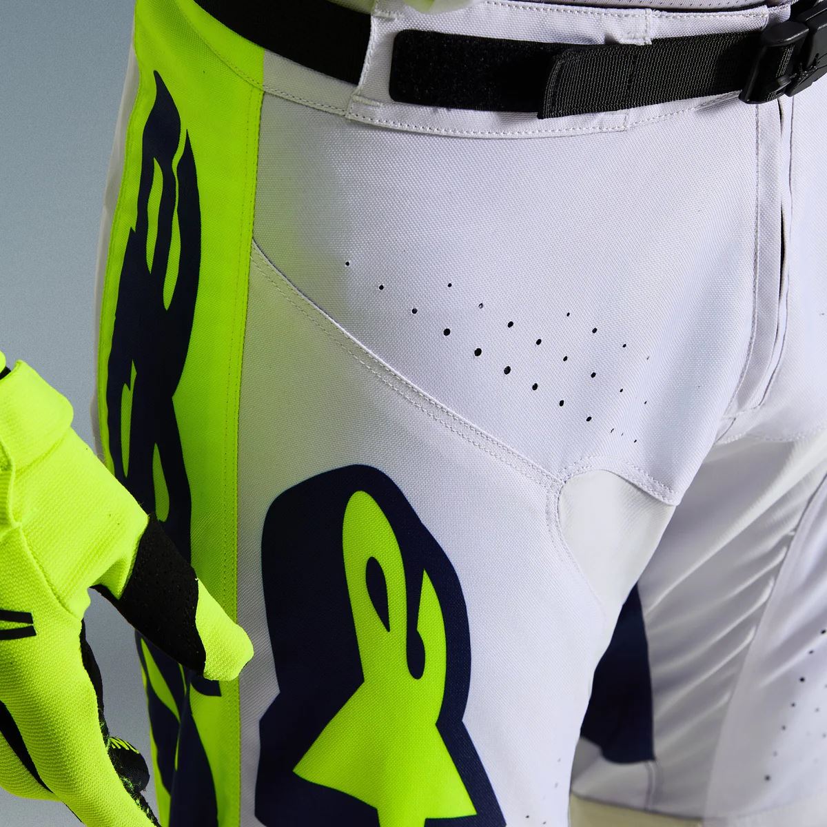 Alpinestars 2026 Racer Air Riway Motocross Pants Light Grey Yellow Flo Blue