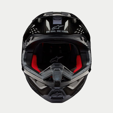 Alpinestars 2025 Supertech SM10 Solid Black Glossy Carbon Motocross Helmet