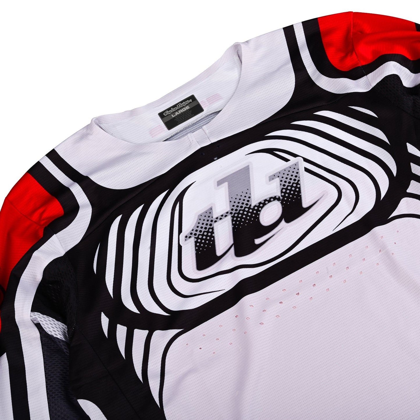 Troy Lee Designs 2025 Motocross SE PRO Wavez Jersey Off-White Red