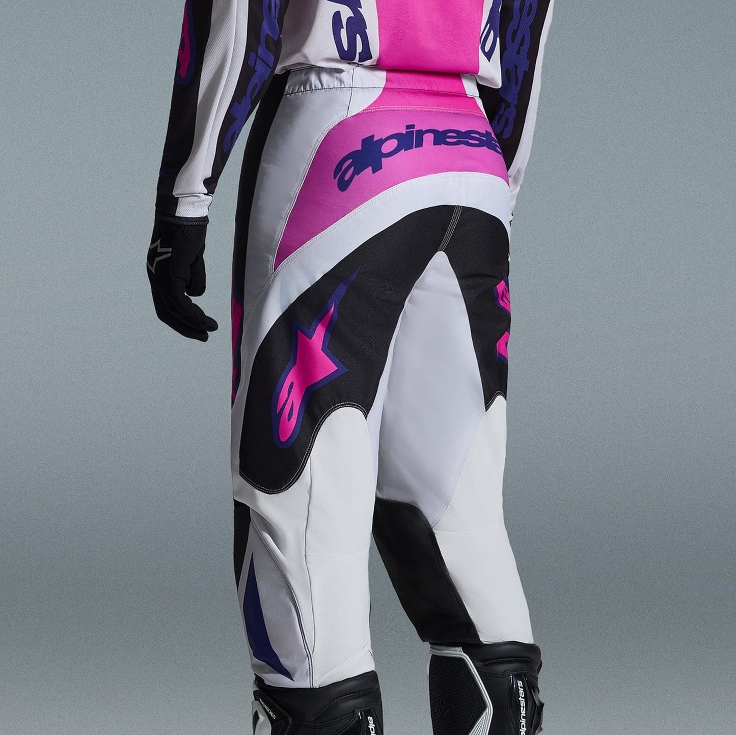 Alpinestars 2026 Fluid Grid Motocross Pants Black Light Green Purple