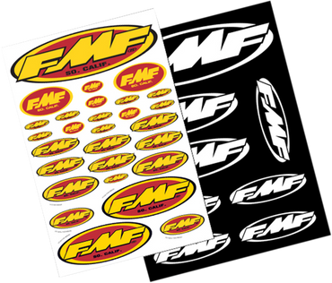 FMF Original Assorted Decal Sticker Sheet Fender Trailer Black White Yellow Red