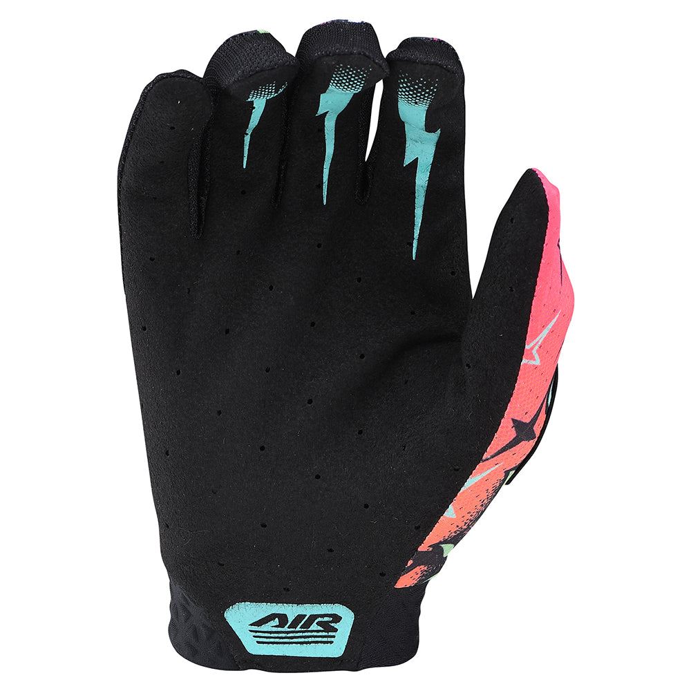 Troy Lee Designs Youth Air Gloves Skull Demon Orange Green