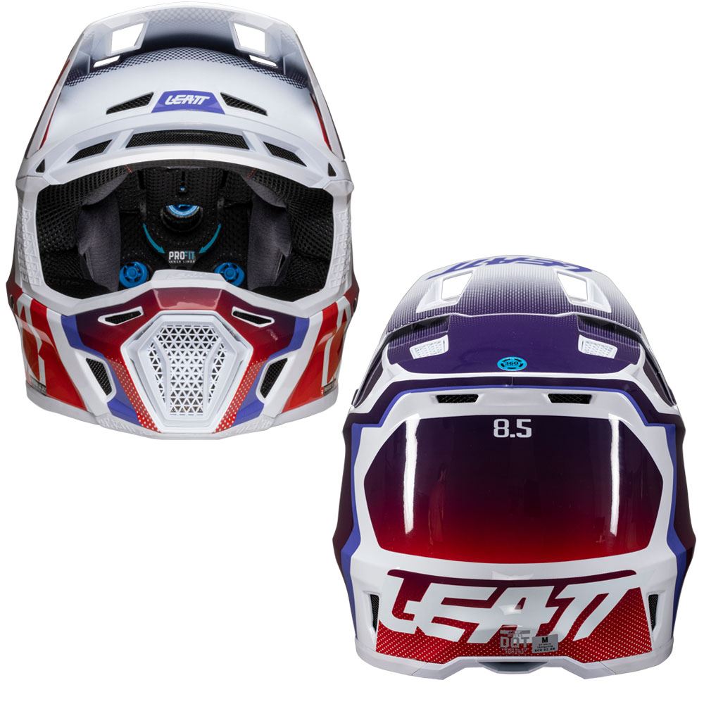Leatt 2025 Composite Motocross Helmet V25 8.5 Sunburn With 5.5 Goggles