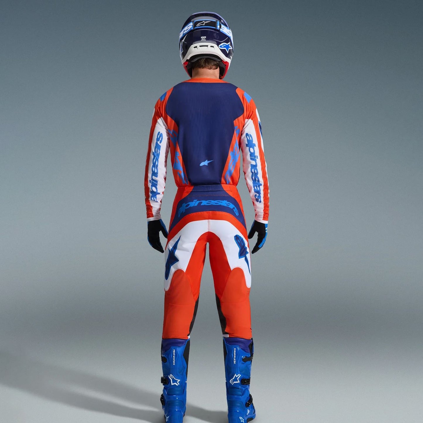 Alpinestars 2026 Fluid Grid Motocross Combo Kit Orange Ucla Blue