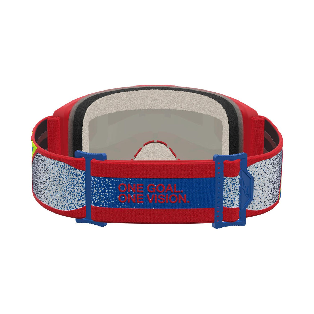 Alpinestars 2027 Vision 5 Drag MX Goggles Fire Red Blue Mirror Gold