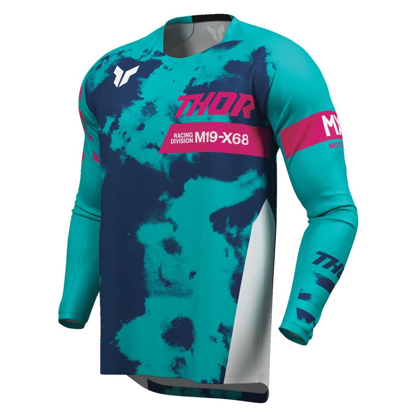 Thor 2026 Launchmode Bleach White Aqua MX Jersey