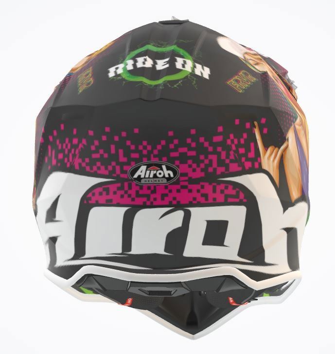Airoh 2025 Helmet Wraaap Youth Youth Pin Up Matt