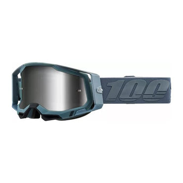 100% MX Goggles Racecraft 2 Battleship Silver Mirror