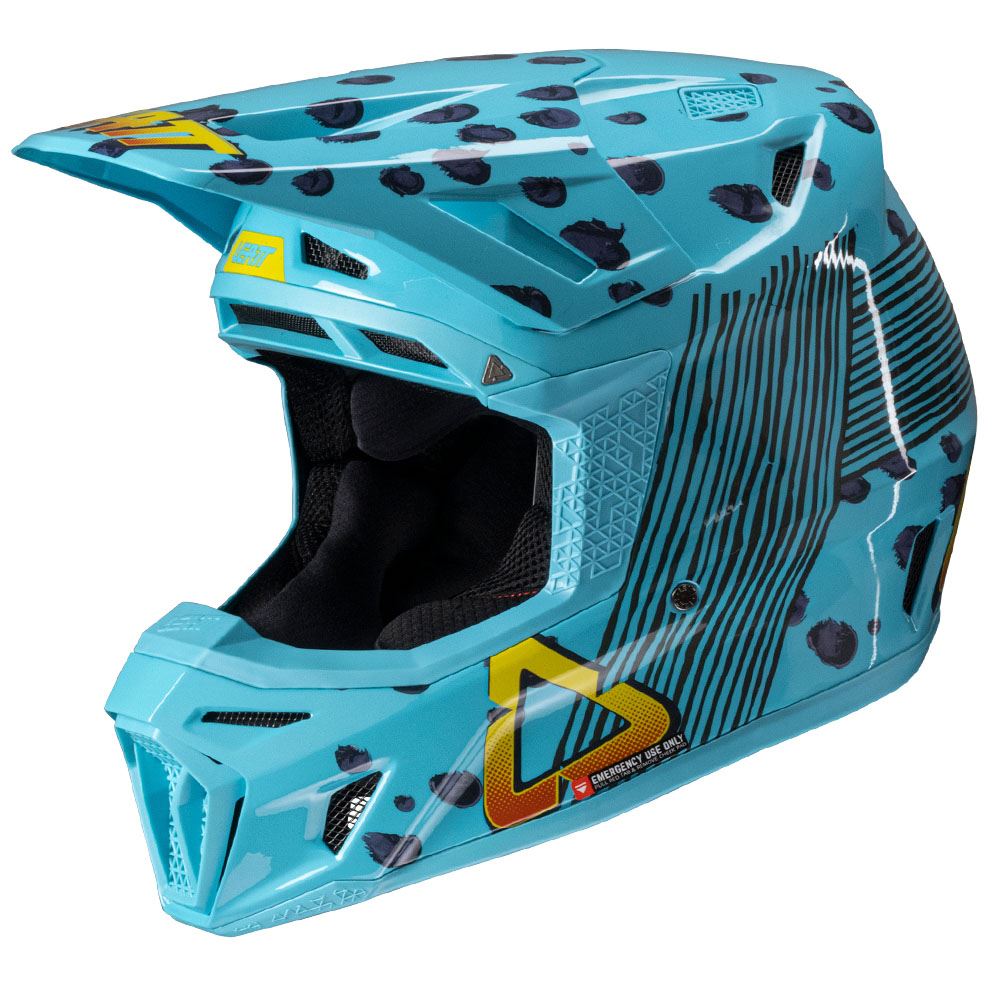 Leatt 2025 Composite Motocross Helmet V25 8.5 Cheetah With 5.5 Goggles