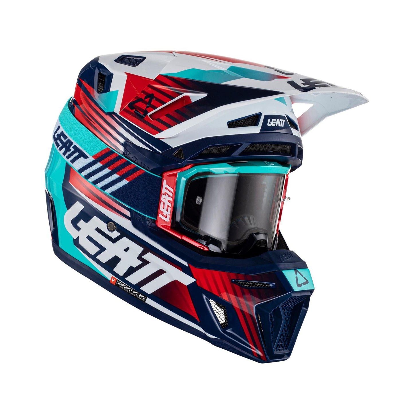 Leatt 2024 Helmet Moto 8.5 V23 Royal with 5.5 Goggles Bag