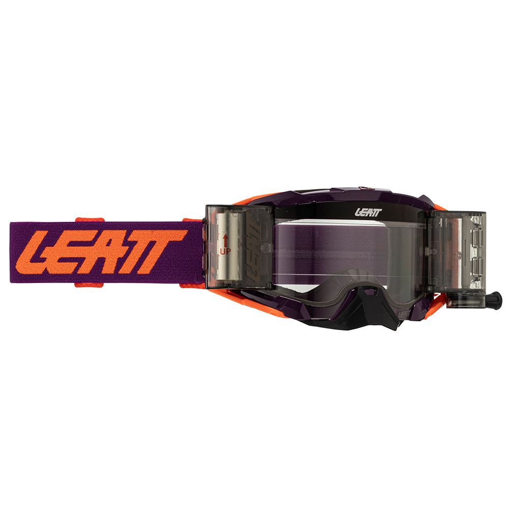 Leatt 2025 Motocross Goggles Velocity 5.5 Roll Off Orange - Clear Lens