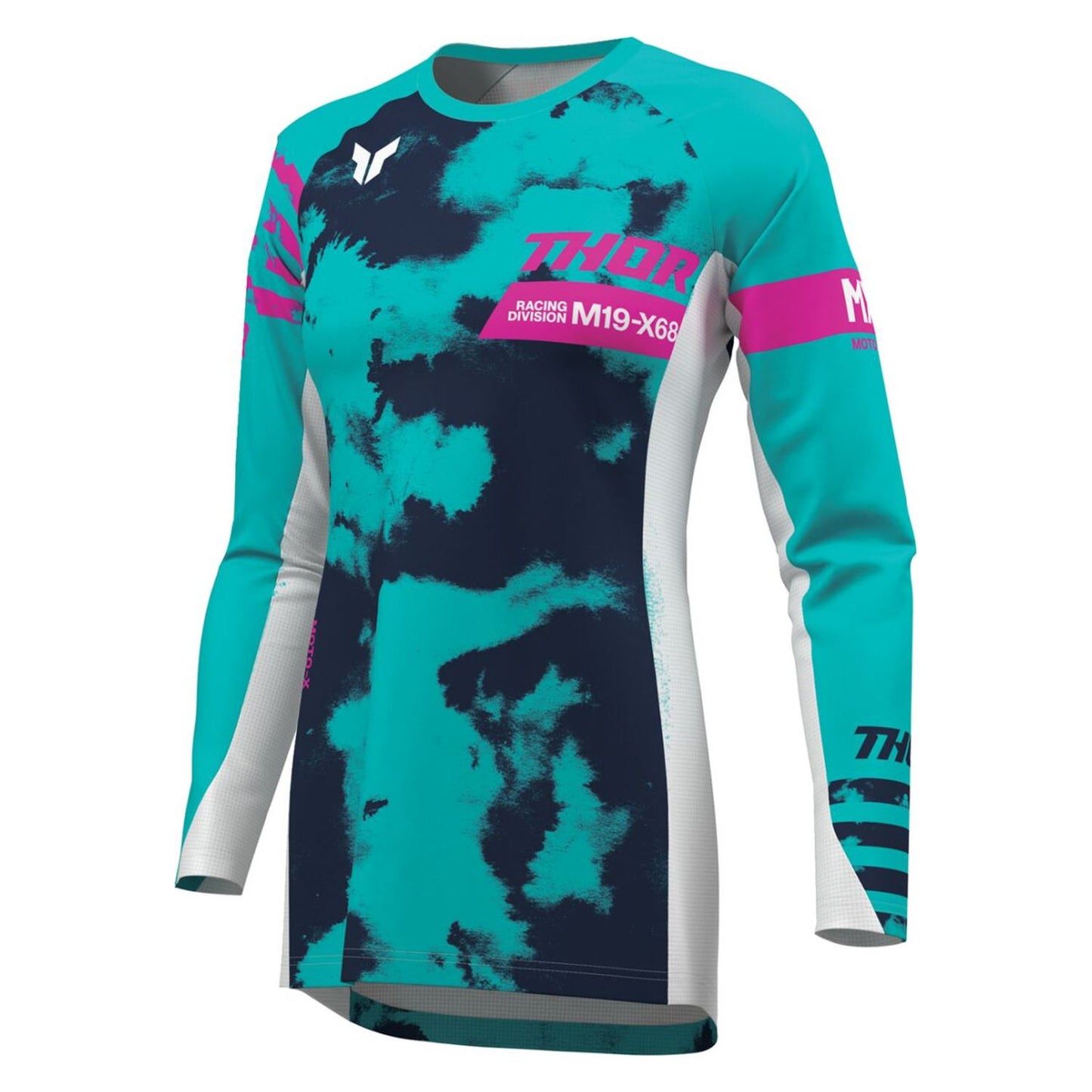 Thor 2026 Womens Launchmode Bleach White Aqua MX Combo Kit