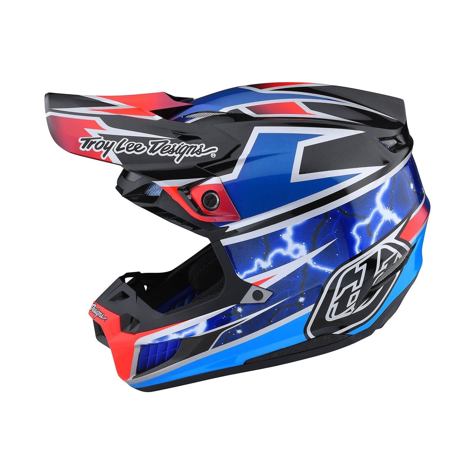 Troy Lee Designs 2025 SE5 Composite Lightning Blue Helmets