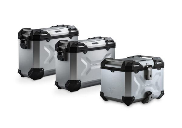 SW-Motech TRAX ADV Full Luggage System Silver Kit Stainless Steel Type Rails For BMW F 850 GS ABS Adventure 2019-2023