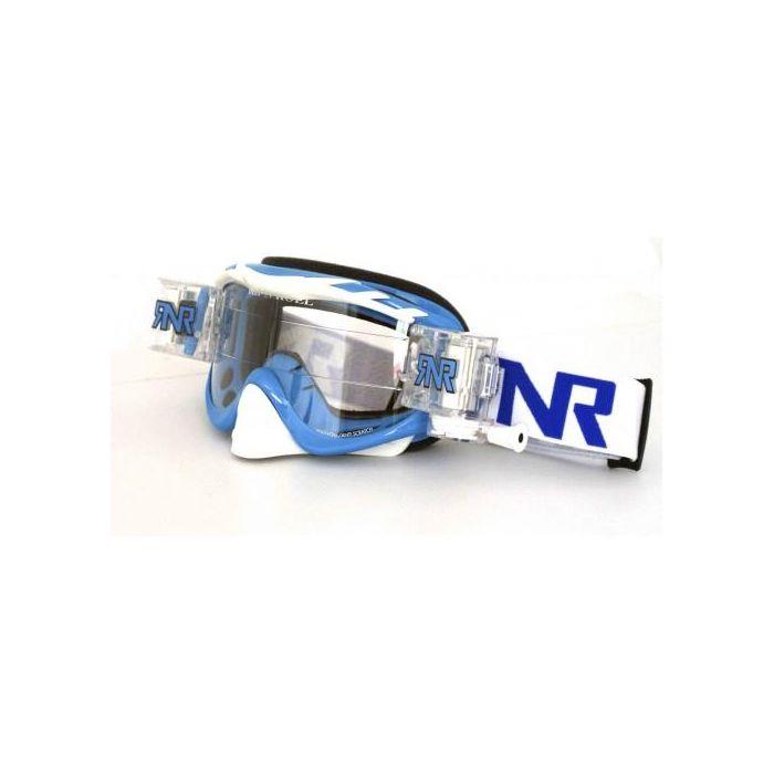 RNR Hybrid Pacific Blue Fully Loaded Goggle Roll Off And Tear Off