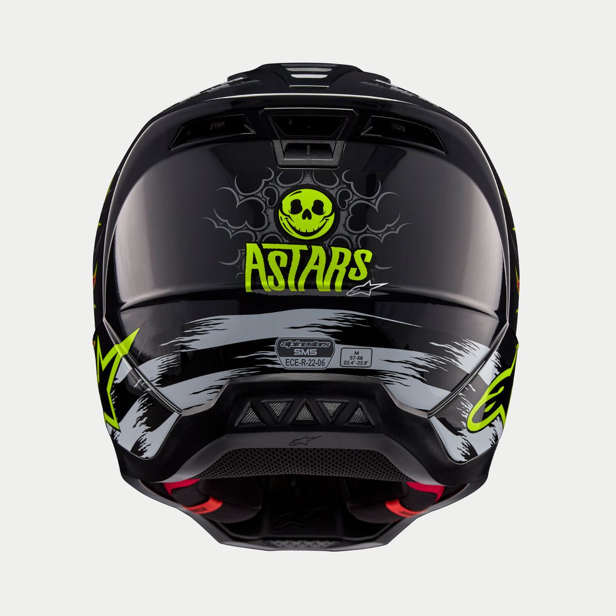 Alpinestars 2026 Supertech SM5 Rash Dark Grey Bright Red Motocross Helmet