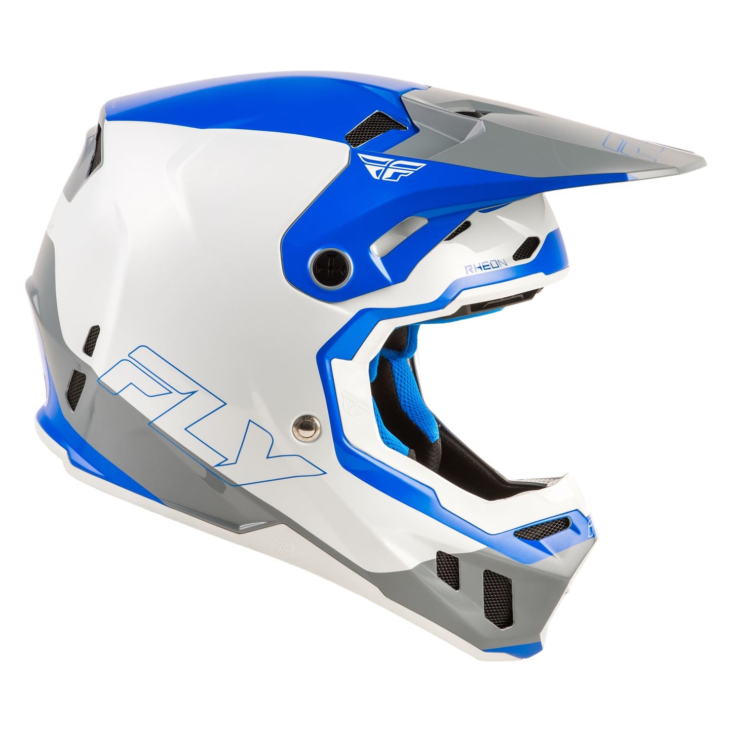 Fly Racing 2026 Motocross Helmet Formula CC Glide Blue Light Grey Grey
