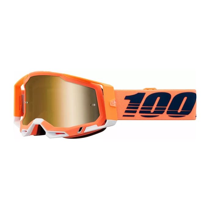 100% MX Goggles Racecraft 2 Coral True Gold Mirror