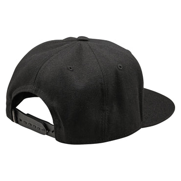 Troy Lee Designs Spring 2025 MX Signature Flat Bill Snapback Cap Black Black