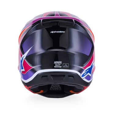 Alpinestars 2026 SM7 Fuse Motocross Helmet Blue Purple Pink