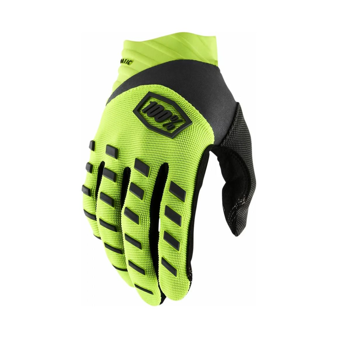 100% MX Gloves Airmatic Black Flou Yellow