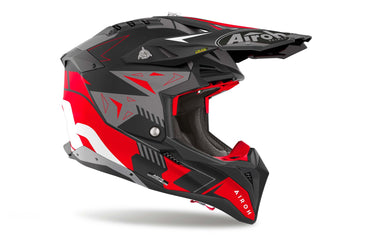 Airoh Helmet 2024 Aviator 3 Spin Red Matt HPC Carbon