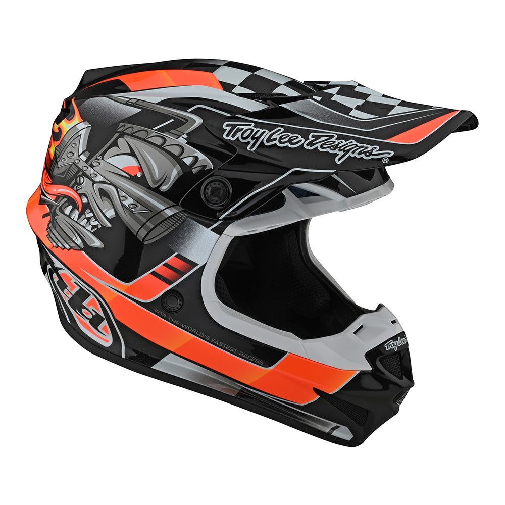 Troy Lee Designs 2025 SE4 Polyacrylite Helmet W/MIPS Carb Black