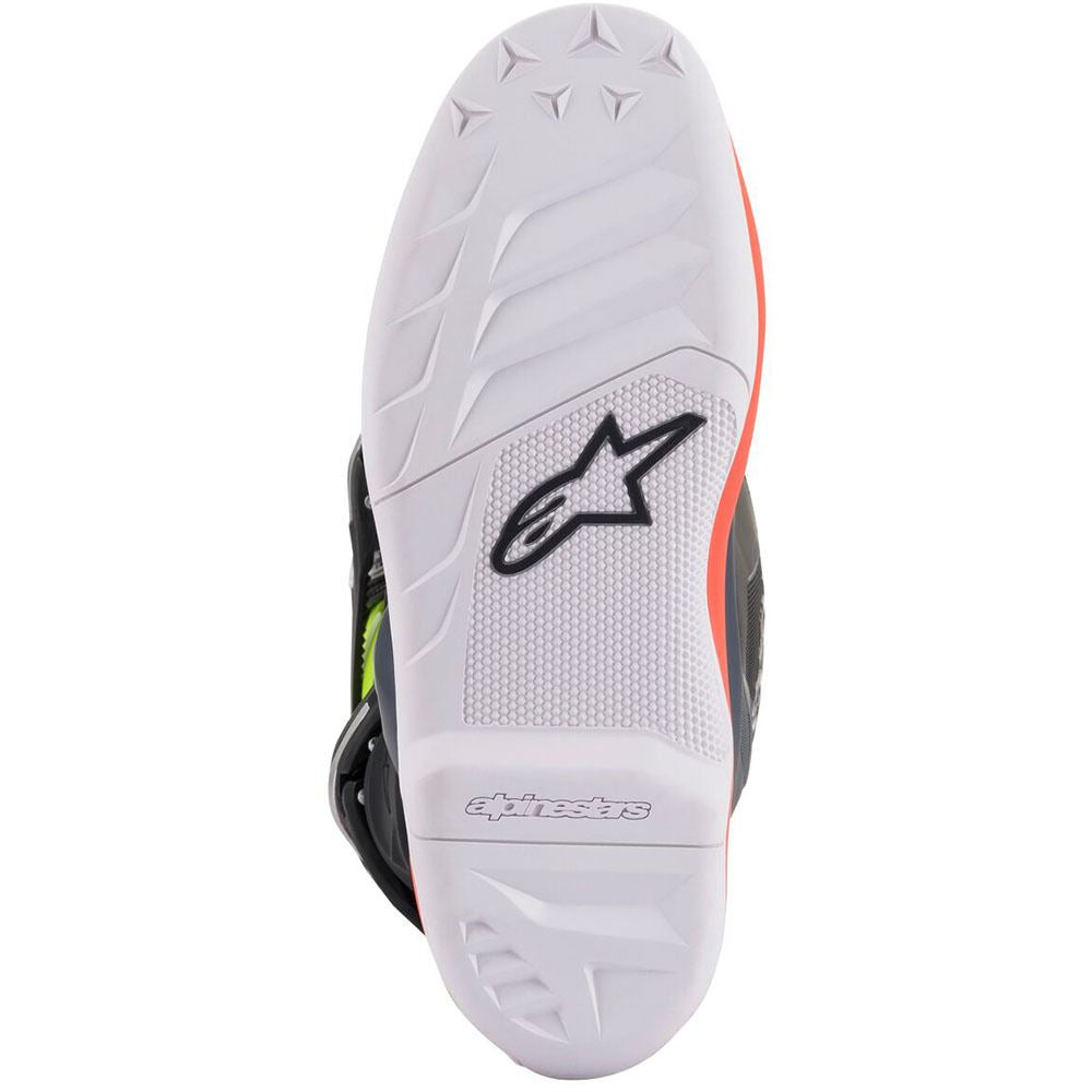 Alpinestars 2026 Tech 7S Youth Motocross Boots Dark Grey Red Fluo Yellow Flou