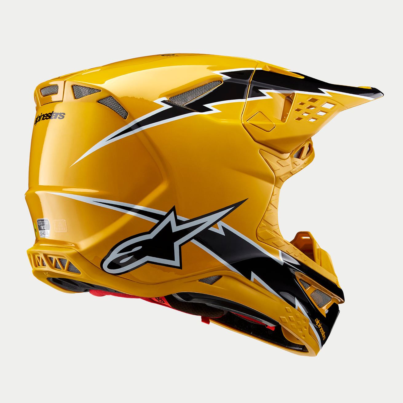 Alpinestars 2024 Supertech SM10 Ampress Black Yellow Motocross Helmet
